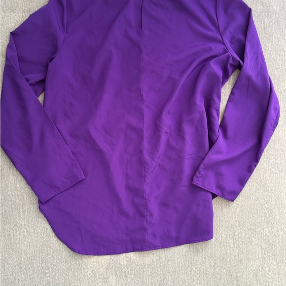 Ralph Lauren Purple Mandarin Collar Tunic Blouse - Picture 7 of 9